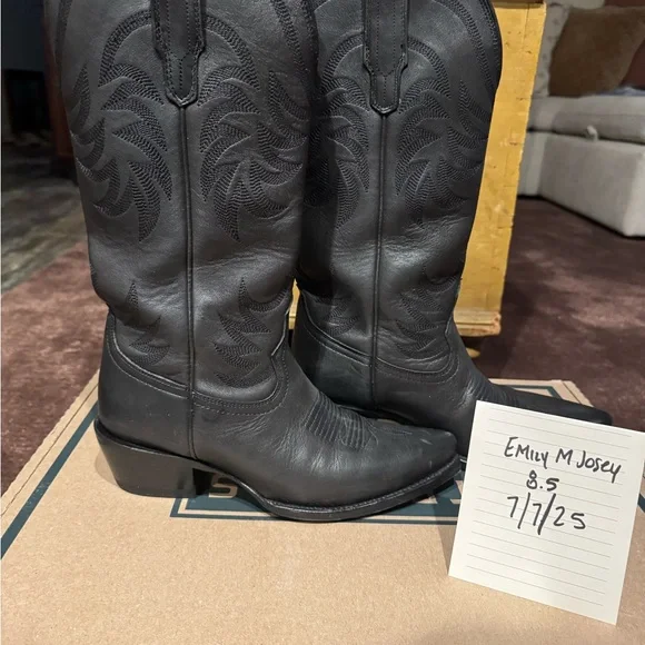 Tecovas Black Leather Western Boots - Picture 4 of 6